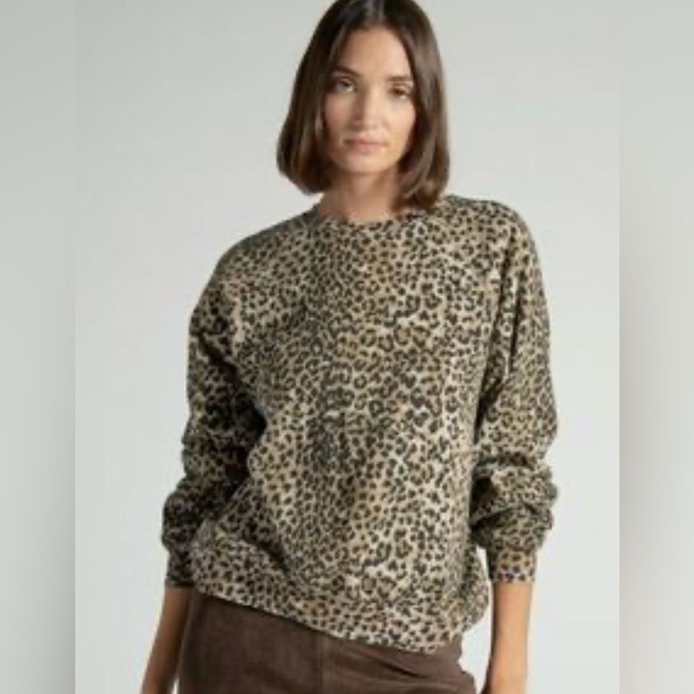 Ragdoll Leopard Print Oversize Sweatshirt - Brown Leopard
